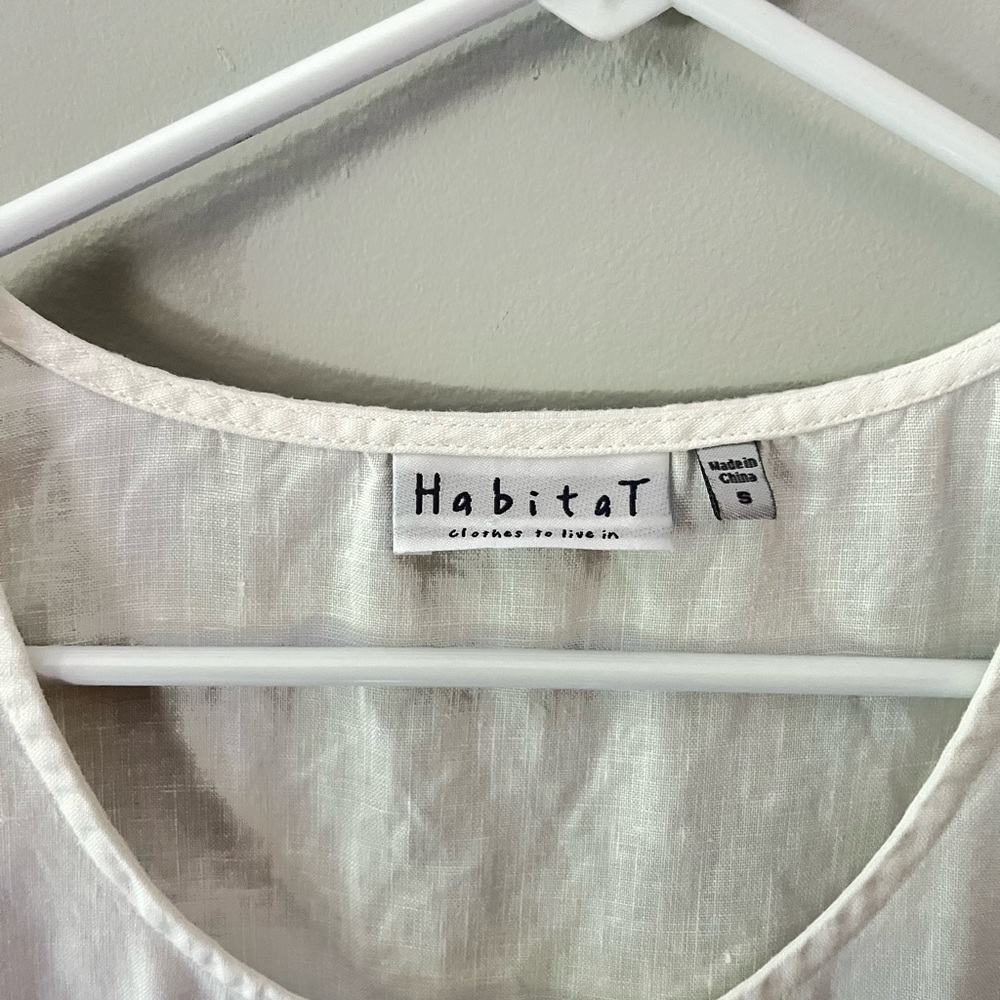 Habitat white linen tank top - Picture 4 of 8
